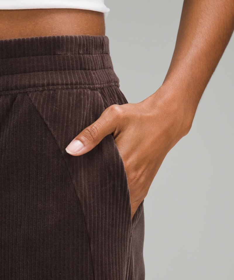 Lululemon Scuba Mid-Rise Wide-Leg Pant *Velvet Cord Espresso (not available) Online Outlet Sale