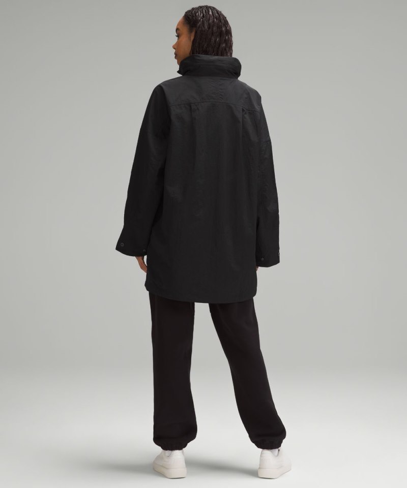 Lululemon Hooded Mid-Length Utility Jacket Black Online Outlet Sale