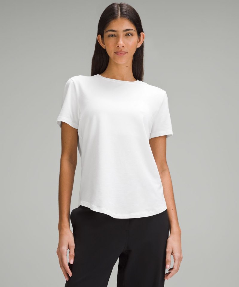 Lululemon Love Curved-Hem Crewneck T-Shirt White Online Outlet Sale