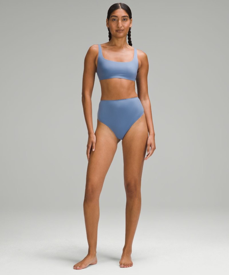 Lululemon Wundermost Ultra-Soft Nulu High-Waist Thong Underwear Oasis Blue Online Outlet Sale