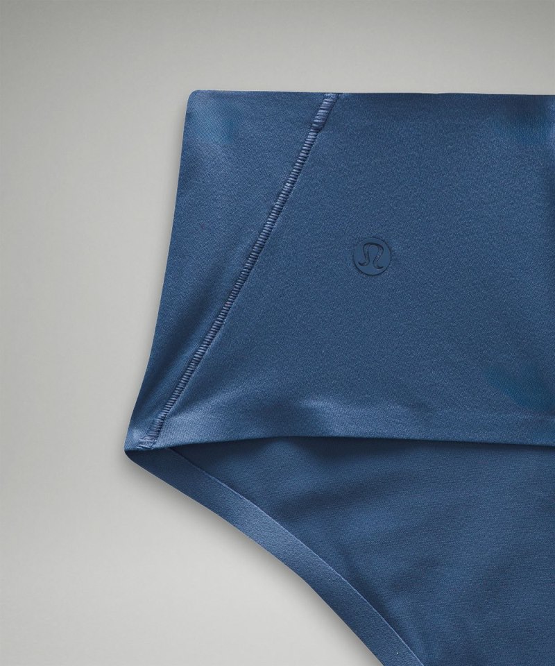 Lululemon Wundermost Ultra-Soft Nulu High-Waist Thong Underwear Oasis Blue Online Outlet Sale