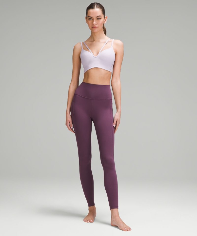 Lululemon Like a Cloud Strappy Longline Ribbed Bra *Light Support, B / C Cup Lilac Ether Online Outlet Sale