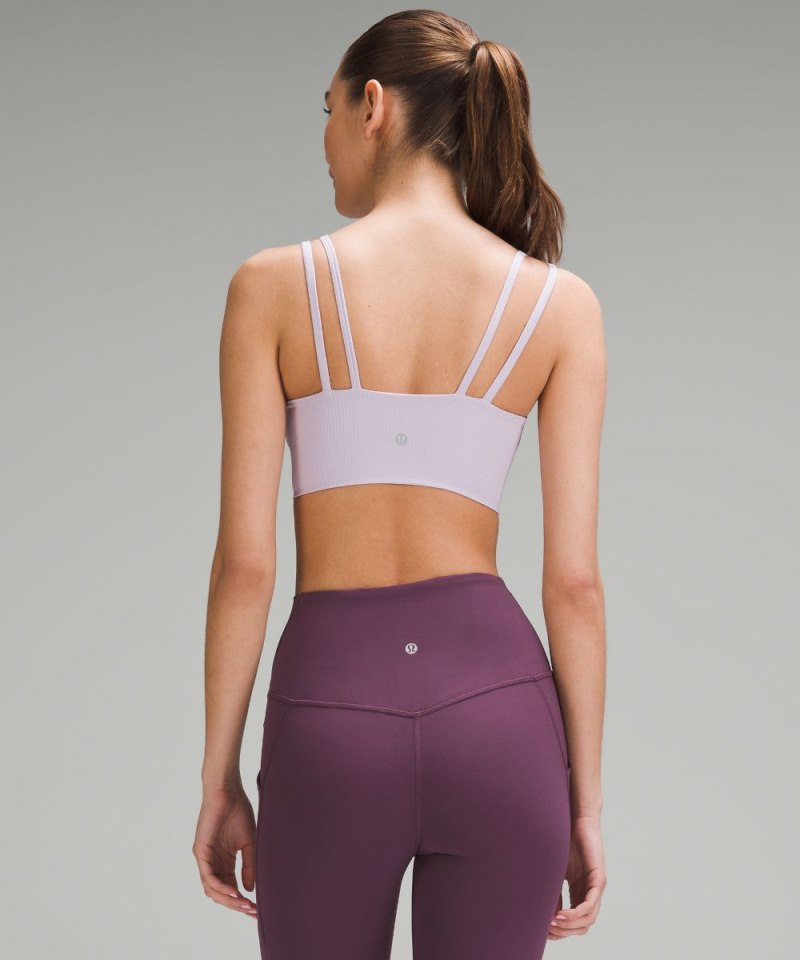 Lululemon Like a Cloud Strappy Longline Ribbed Bra *Light Support, B / C Cup Lilac Ether Online Outlet Sale