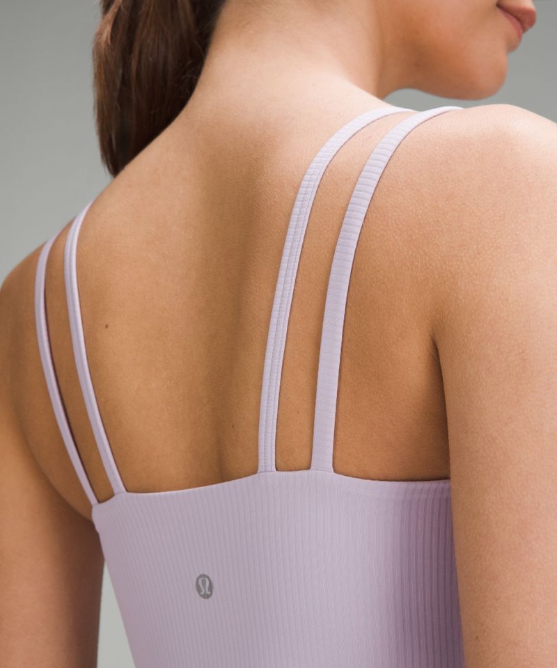 Lululemon Like a Cloud Strappy Longline Ribbed Bra *Light Support, B / C Cup Lilac Ether Online Outlet Sale