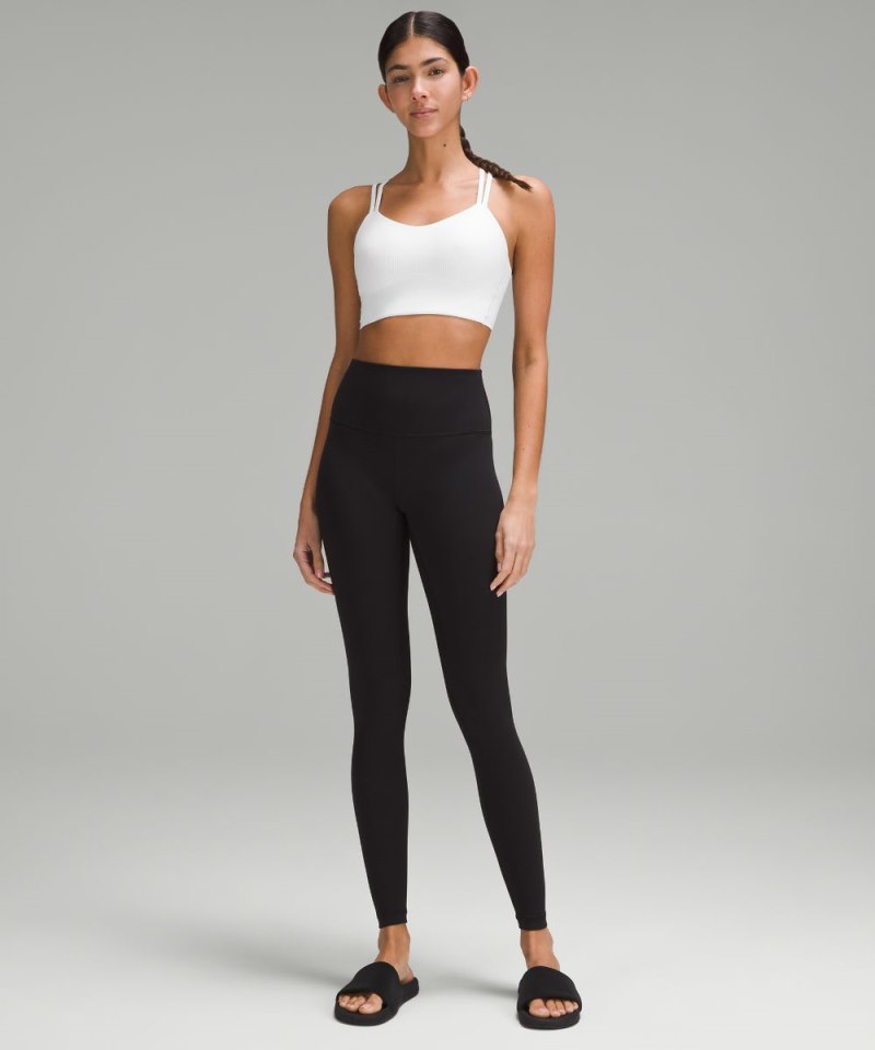 Lululemon Like a Cloud Ribbed Longline Bra *Light Support, B / C Cup White Online Outlet Sale