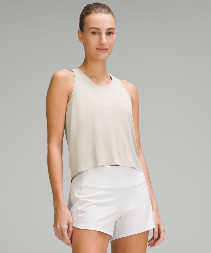 Lululemon Fast and Free Race Length Tank Top Mojave Tan Online Outlet Sale