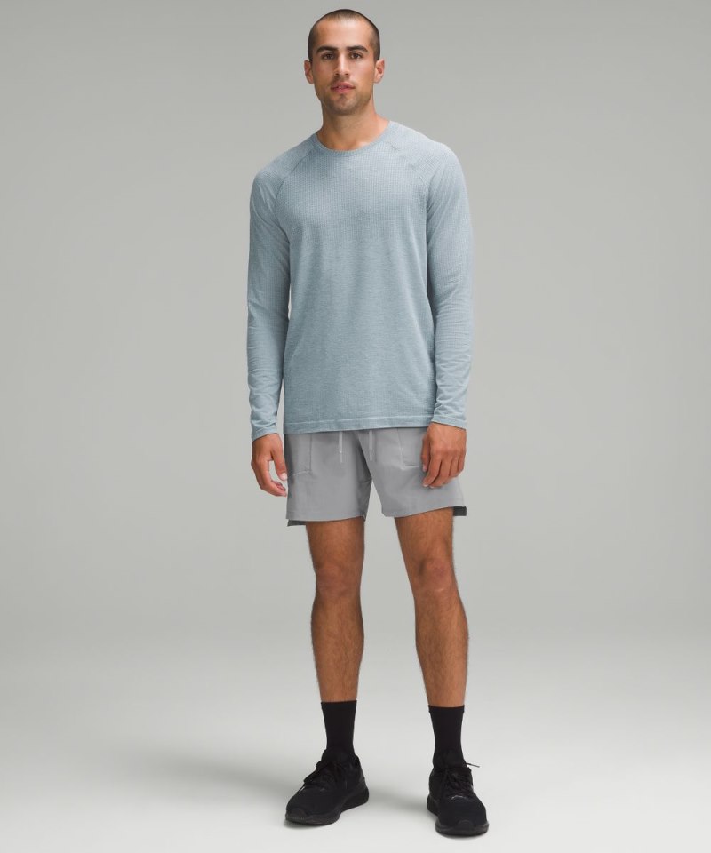 Lululemon License to Train Linerless Short 7" Rhino Grey Online Outlet Sale