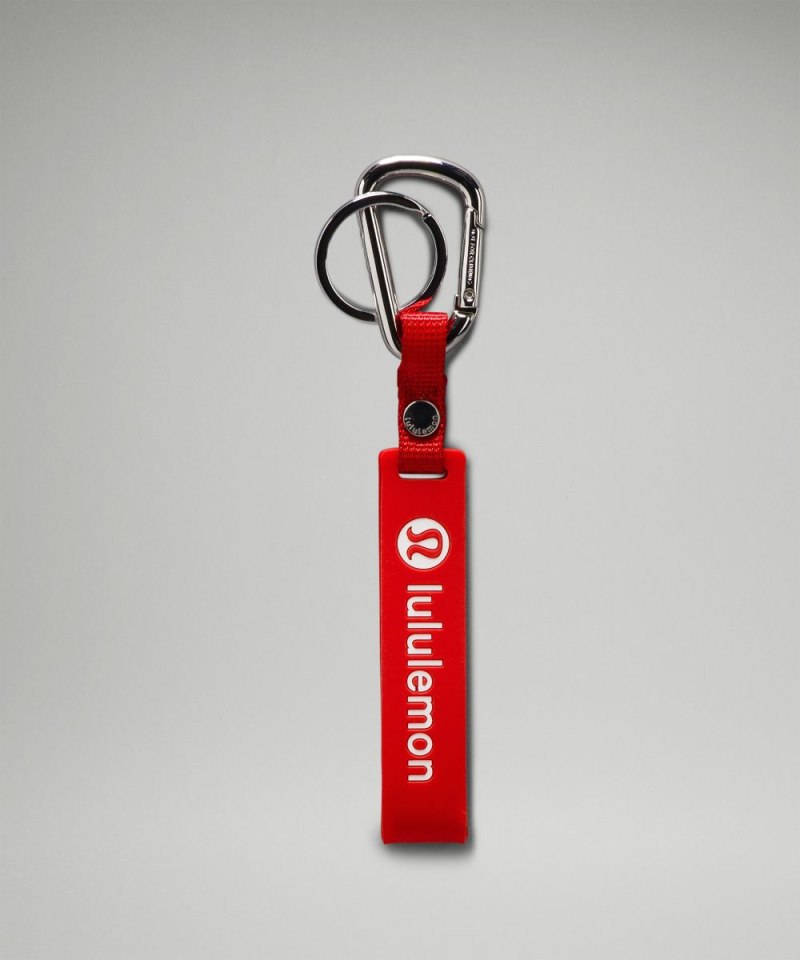 Lululemon Silicone Keychain Grenadine Red / White Online Outlet Sale