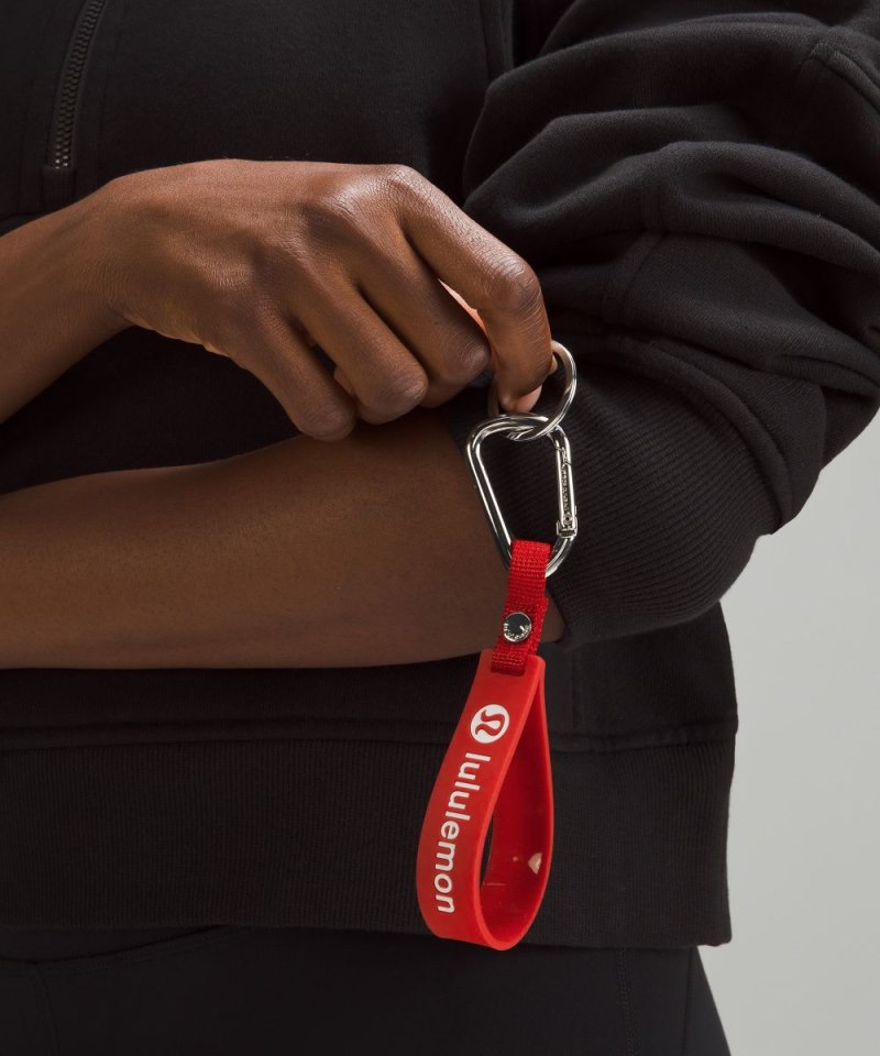 Lululemon Silicone Keychain Grenadine Red / White Online Outlet Sale