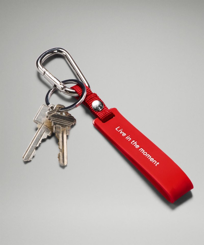 Lululemon Silicone Keychain Grenadine Red / White Online Outlet Sale