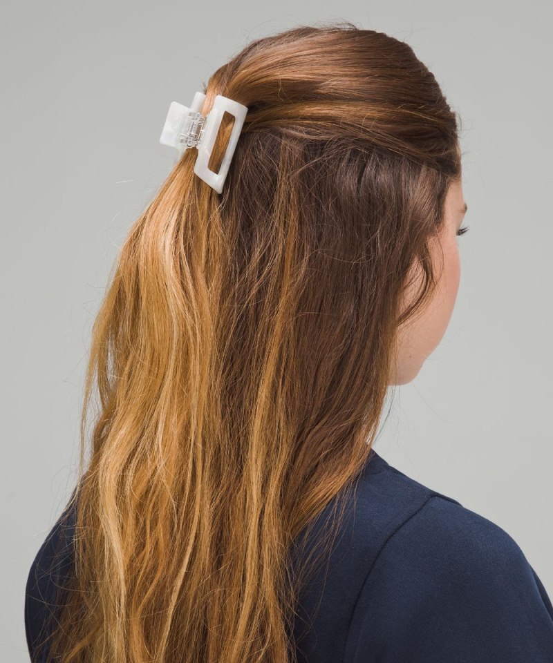 Lululemon Medium Claw Hair Clip White Opal / Silverstone Online Outlet Sale