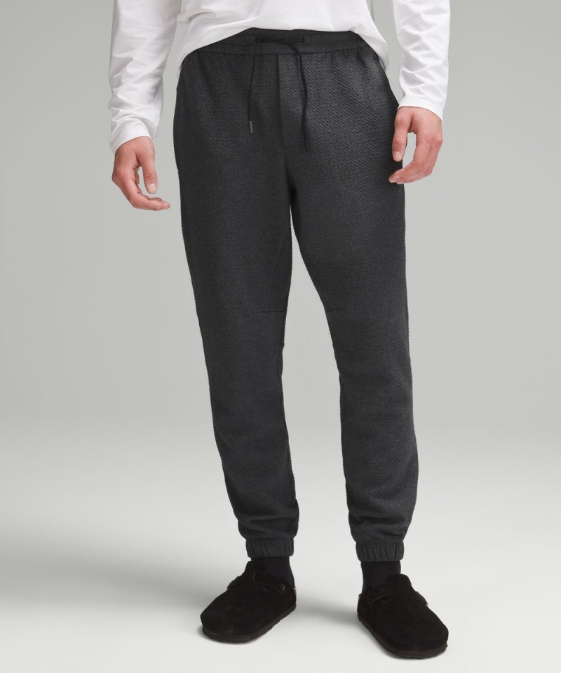 Lululemon Textured Double-Knit Cotton Jogger Heathered Black / Black Online Outlet Sale