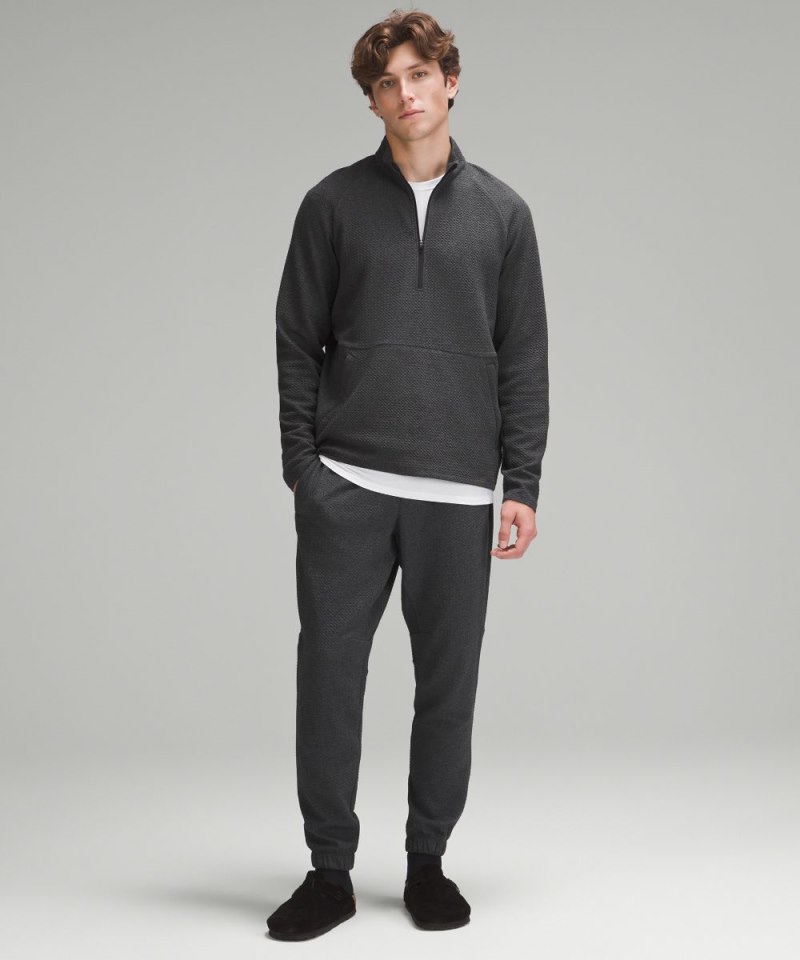 Lululemon Textured Double-Knit Cotton Jogger Heathered Black / Black Online Outlet Sale