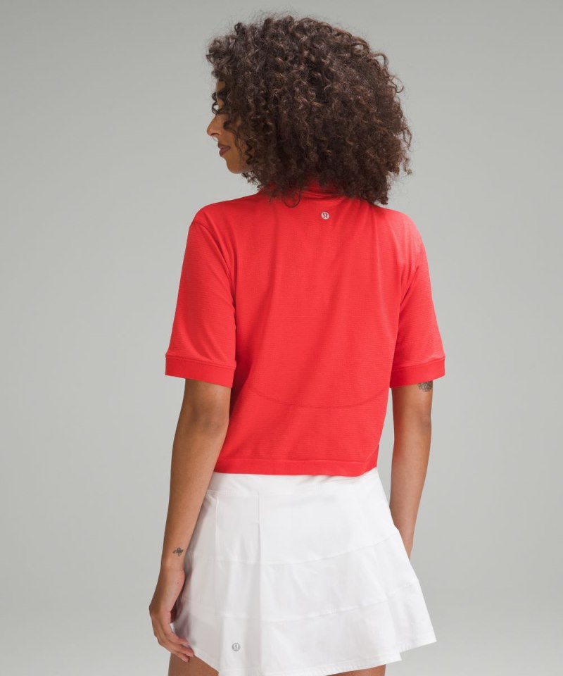 Lululemon Swiftly Tech Relaxed-Fit Polo Shirt Hot Heat / Red Glow Online Outlet Sale