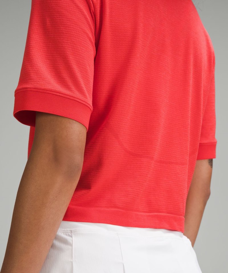 Lululemon Swiftly Tech Relaxed-Fit Polo Shirt Hot Heat / Red Glow Online Outlet Sale