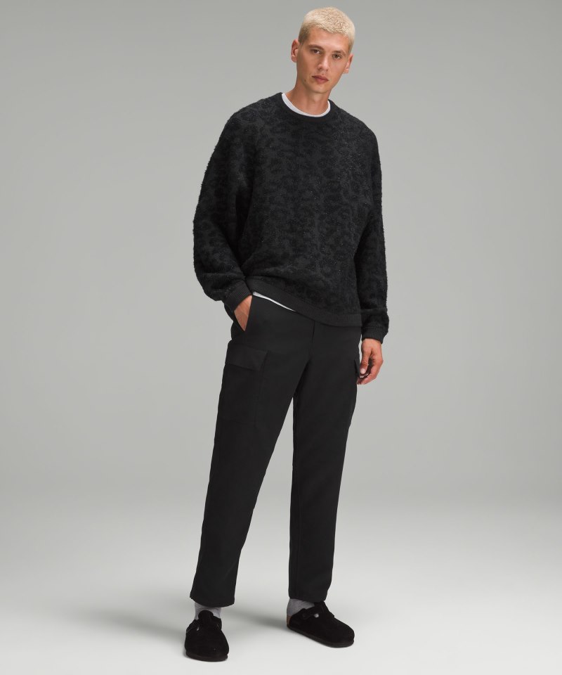 Lululemon Wool-Blend Jacquard Sweater Knit Leopard Graphite Grey Black Online Outlet Sale