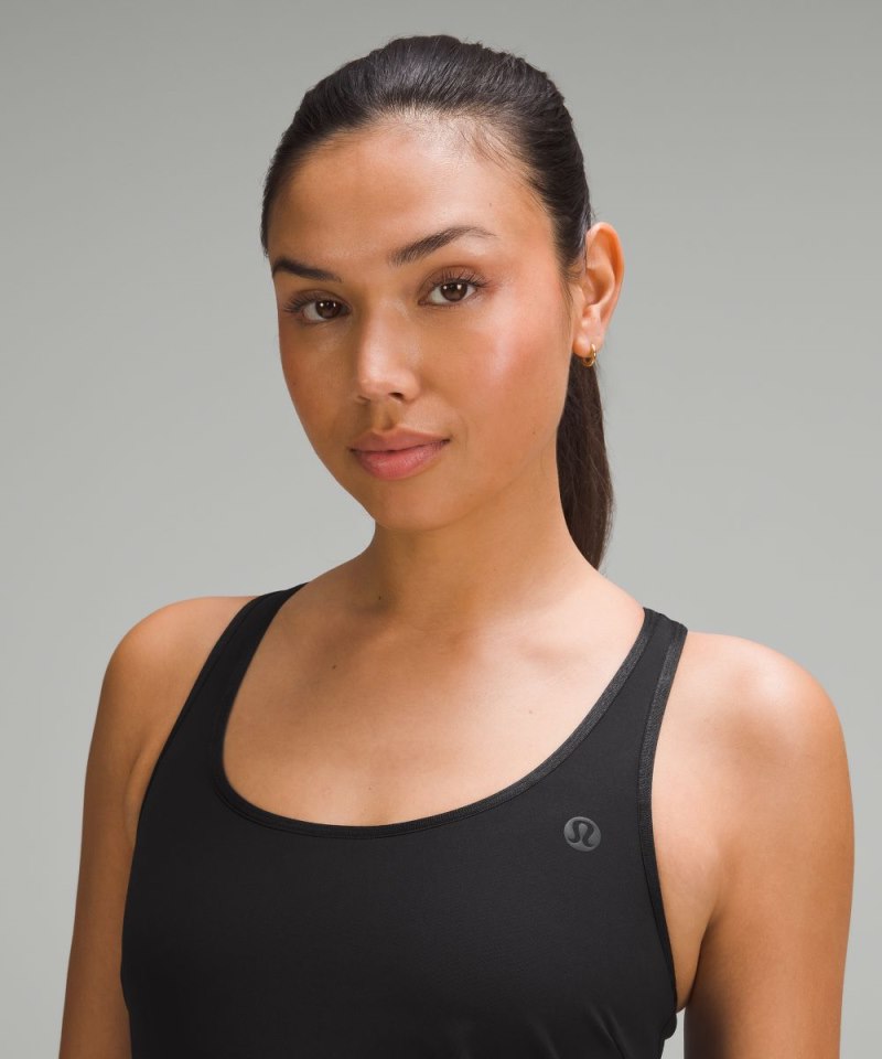 Lululemon Scoop-Neck Pleated Linerless Tennis Dress Black Online Outlet Sale