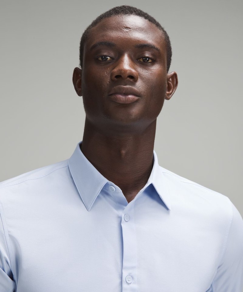 Lululemon New Venture Slim-Fit Long-Sleeve Shirt Blue Linen Online Outlet Sale