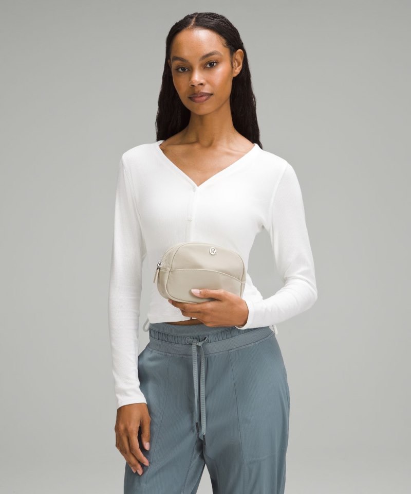 Lululemon City Essentials Pouch *Mini Raw Linen Online Outlet Sale