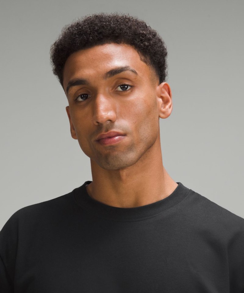 Lululemon Heavyweight Cotton Jersey T-Shirt Black Online Outlet Sale