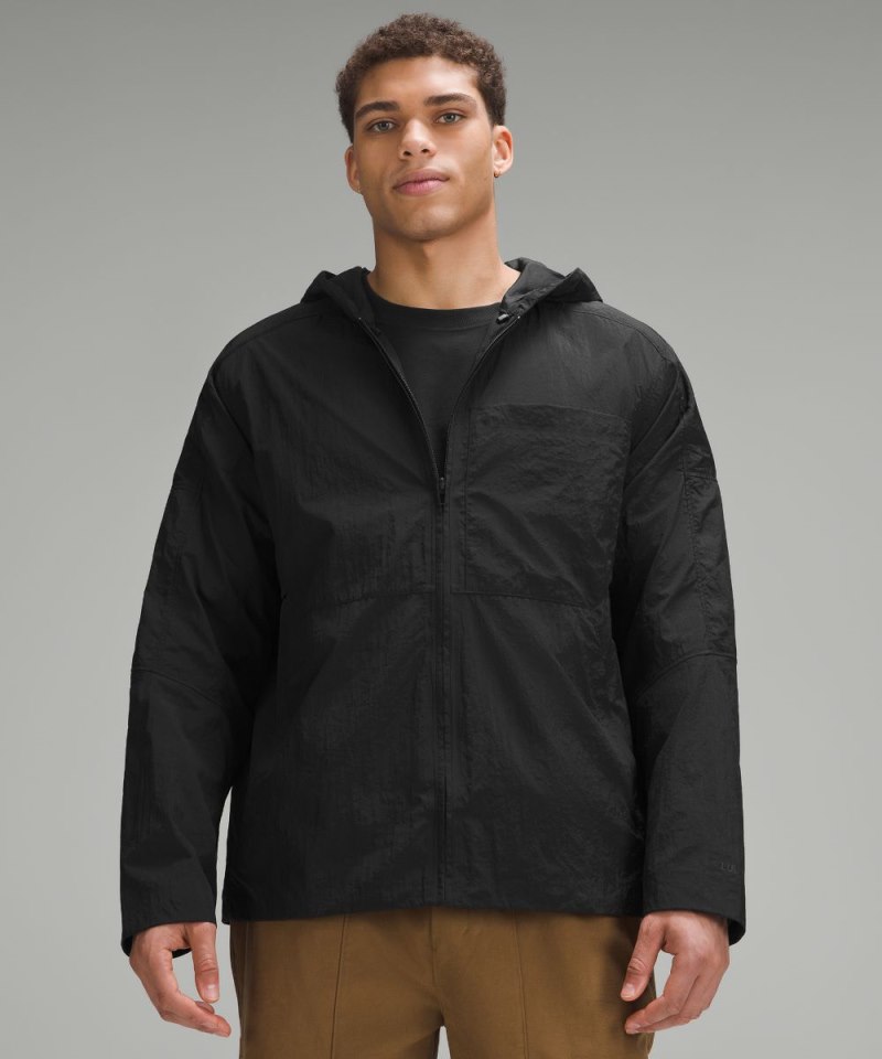 Lululemon Textured Full-Zip Hooded Jacket Black Online Outlet Sale