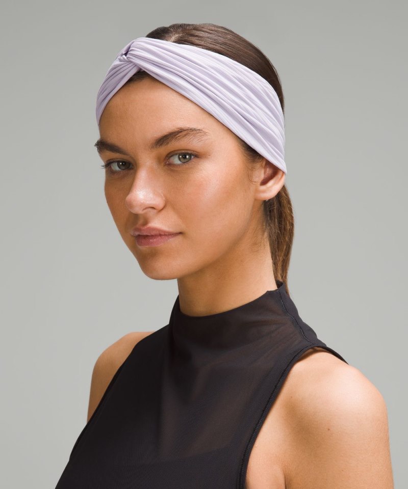 Lululemon Women's Ribbed Nulu Twist-Front Headband Lilac Ether Online Outlet Sale