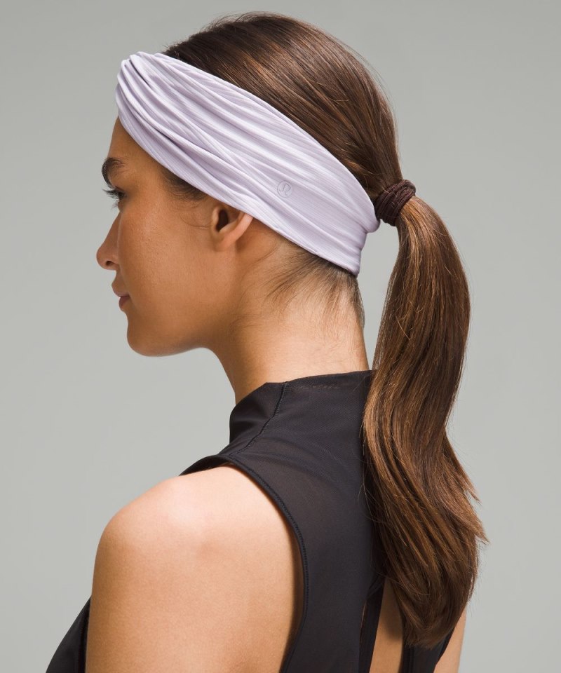 Lululemon Women's Ribbed Nulu Twist-Front Headband Lilac Ether Online Outlet Sale