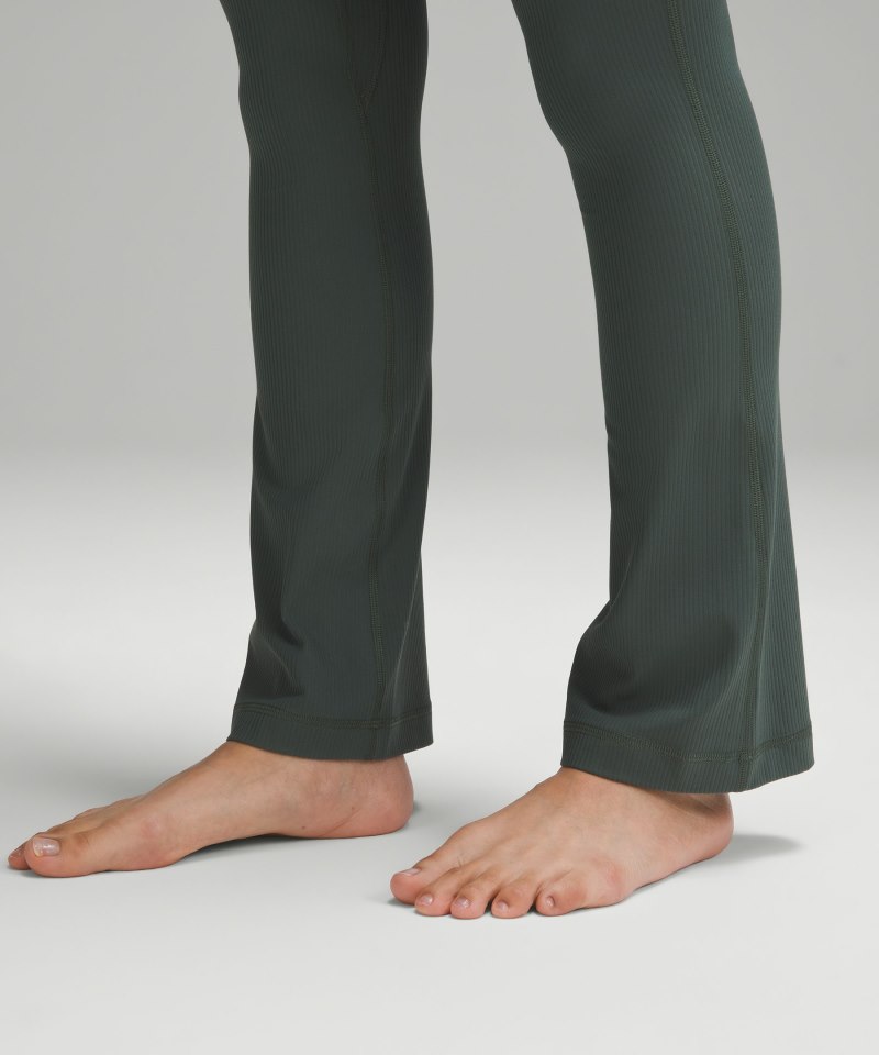 Lululemon lululemon Align™ Ribbed High-Rise Mini-Flared Pant *Extra Short Dark Forest Online Outlet Sale