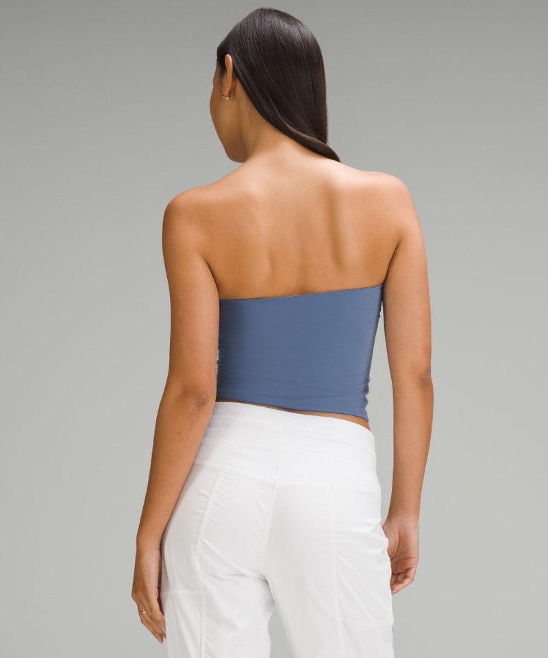 Lululemon Wundermost Ultra-Soft Nulu Tube Top Oasis Blue Online Outlet Sale