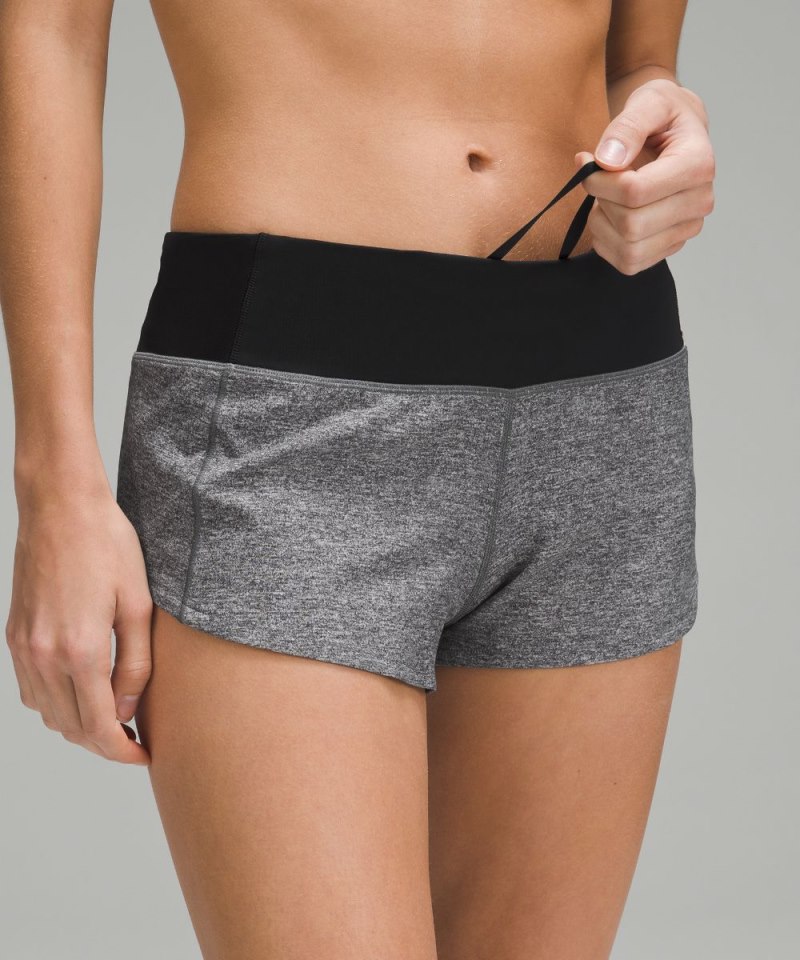 Lululemon Speed Up Low-Rise Lined Short 2.5" Heather Lux Multi Black / Black Online Outlet Sale