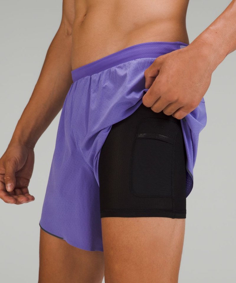 Lululemon Fast and Free Lined Short 6" Charged Indigo Online Outlet Sale