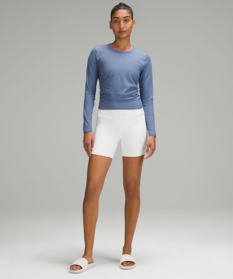 Lululemon All It Takes Ribbed Nulu Long-Sleeve Shirt Oasis Blue Online Outlet Sale