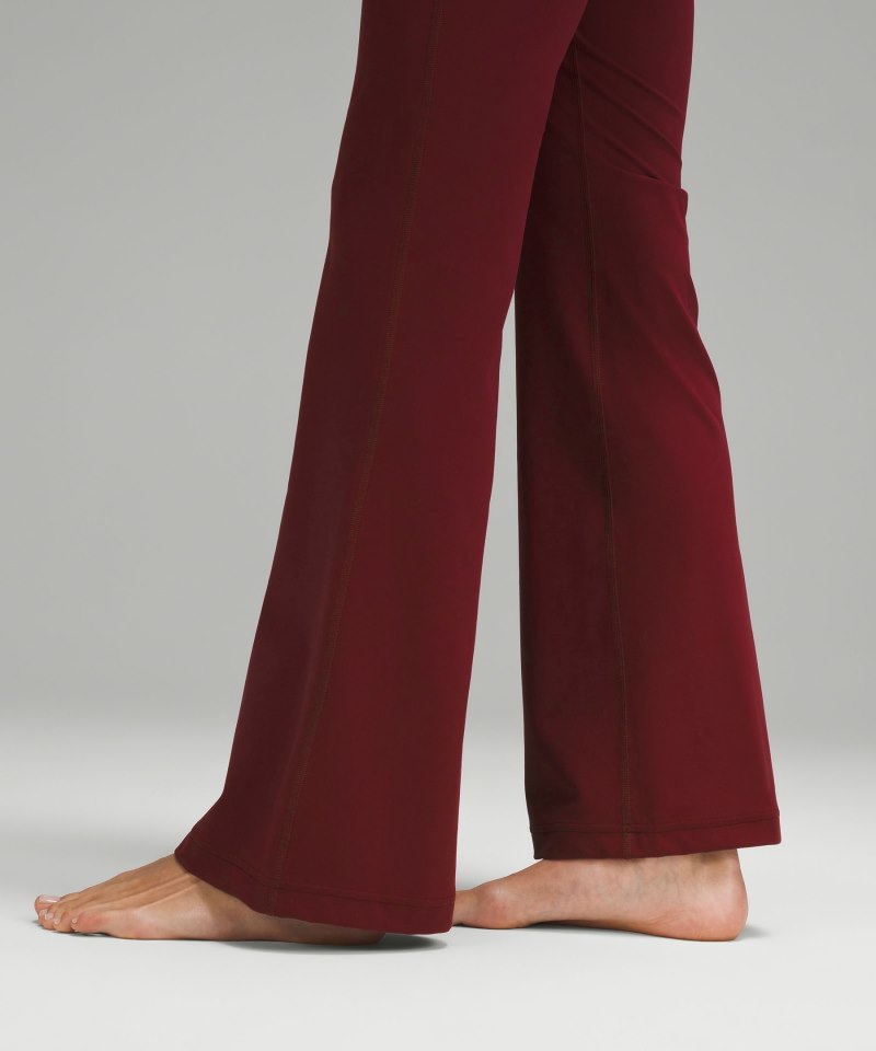 Lululemon Groove Super-High-Rise Flared Pant Nulu *Regular Red Merlot Online Outlet Sale