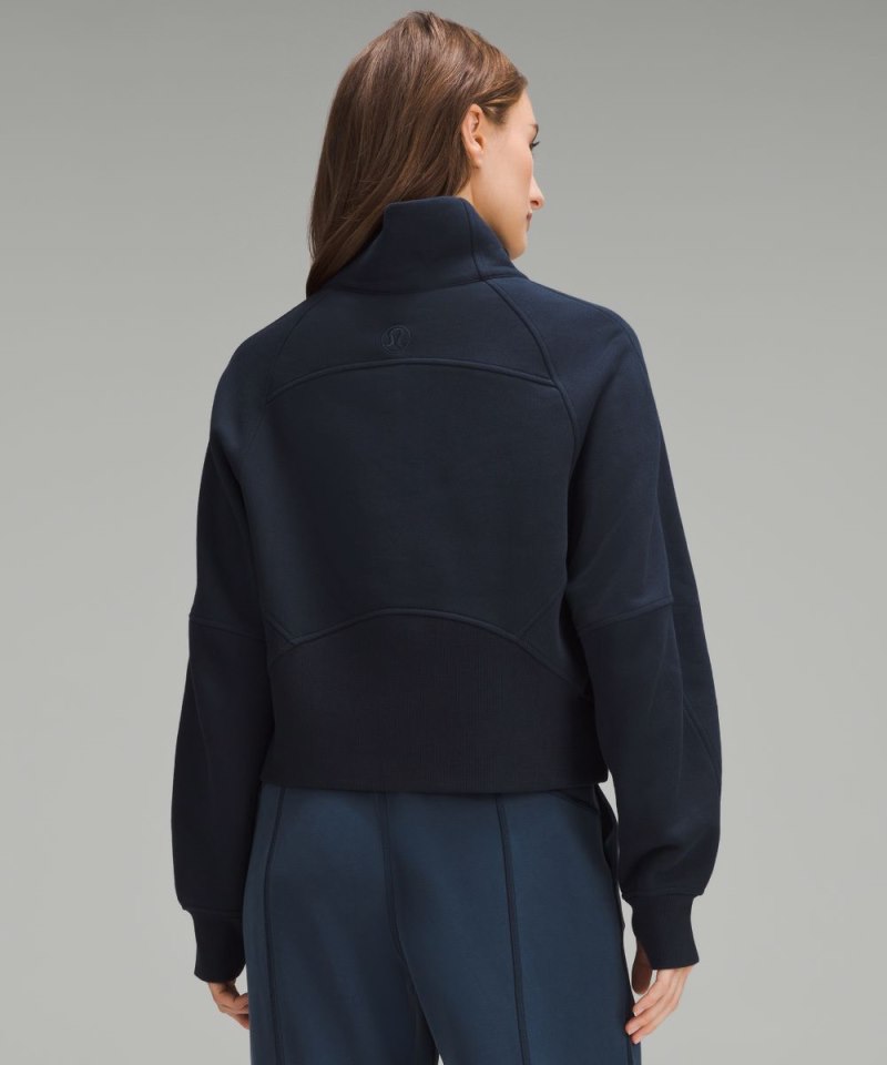 Lululemon Scuba Oversized Funnel-Neck Half Zip True Navy Online Outlet Sale