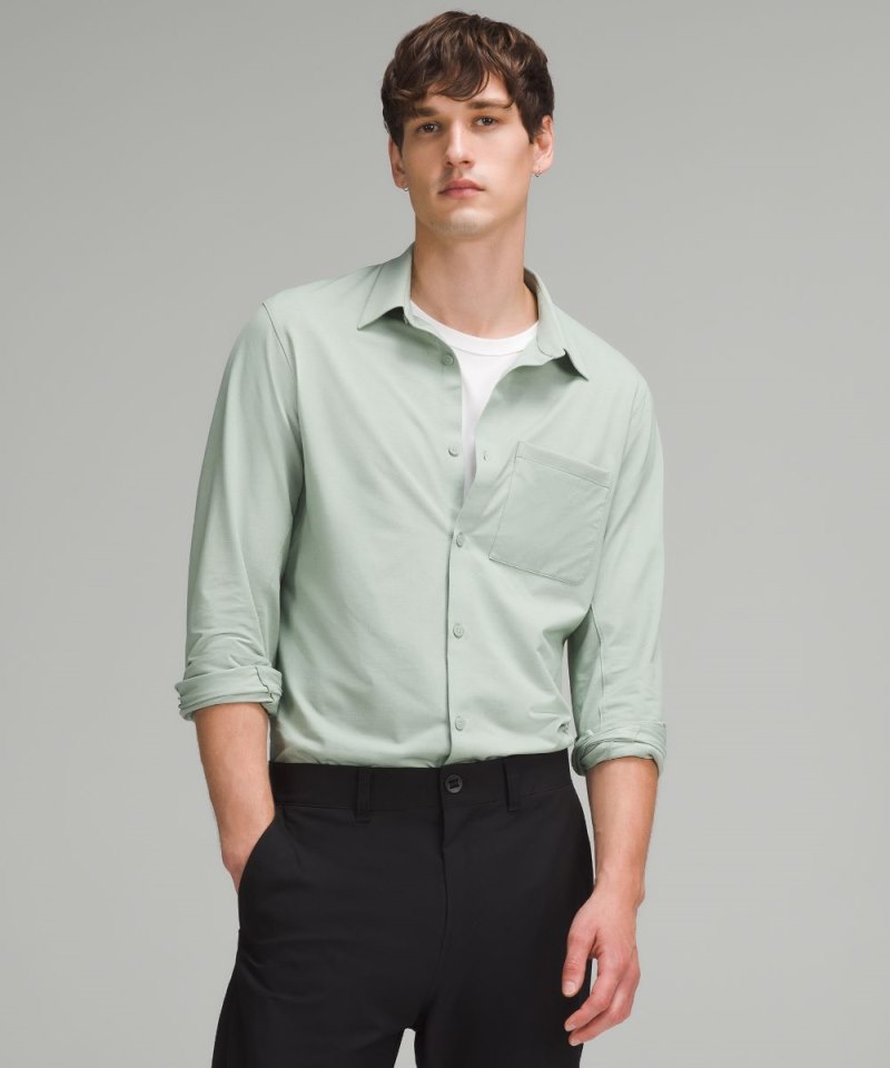Lululemon Commission Long-Sleeve Shirt Palm Court / White Online Outlet Sale