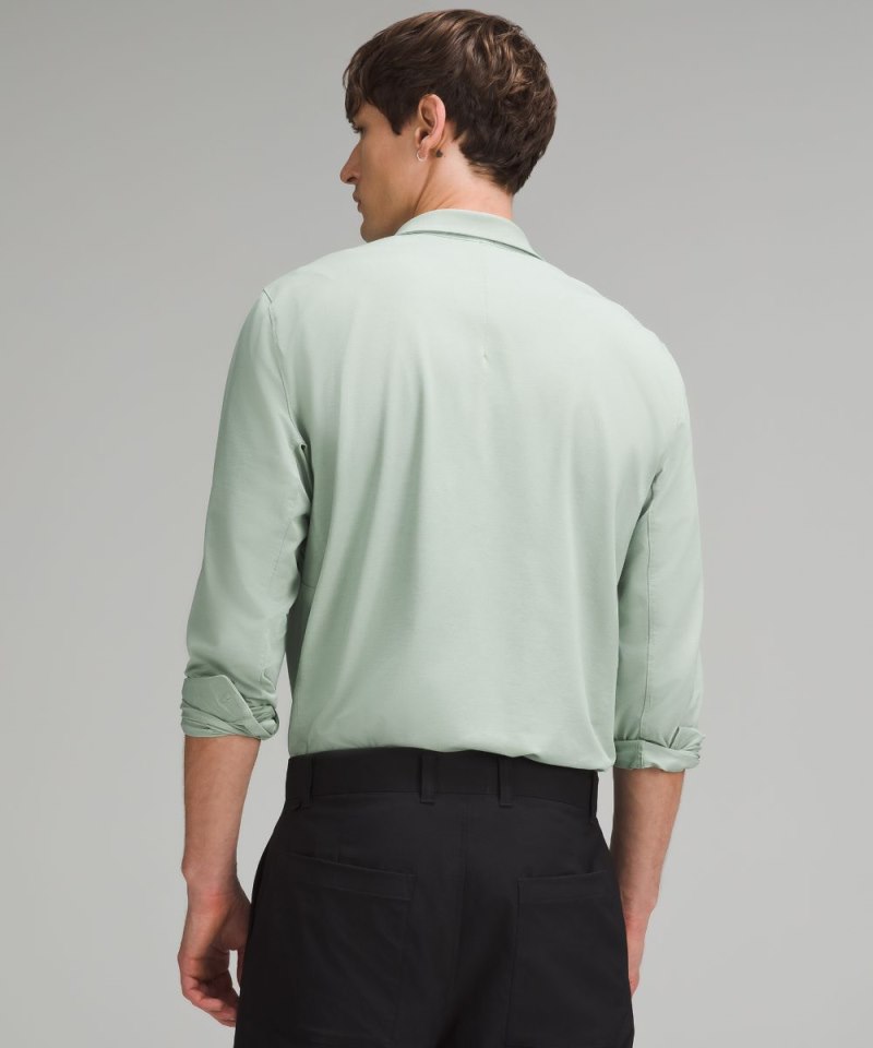 Lululemon Commission Long-Sleeve Shirt Palm Court / White Online Outlet Sale
