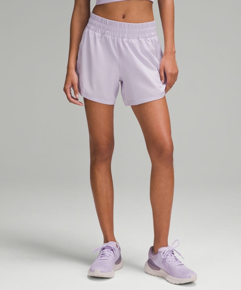 Lululemon Track That High-Rise Lined Short 5" Lilac Ether Online Outlet Sale