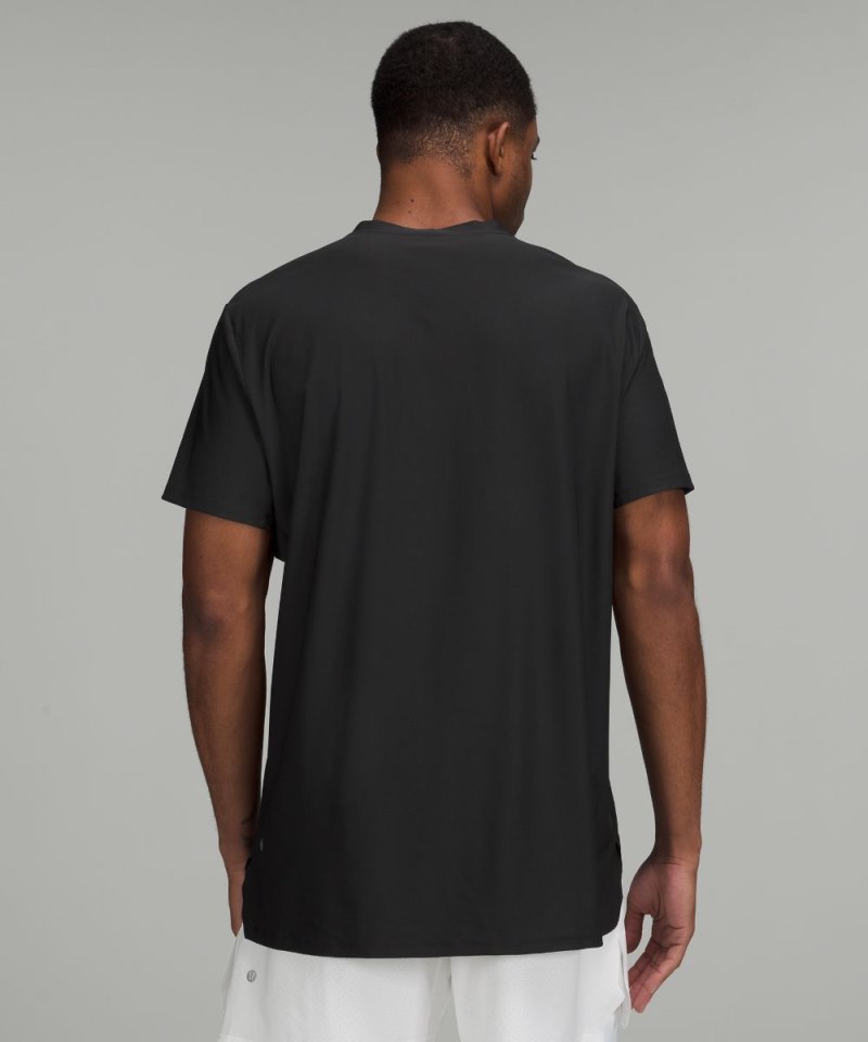 Lululemon Ventilated Tennis Short-Sleeve Shirt Black Online Outlet Sale