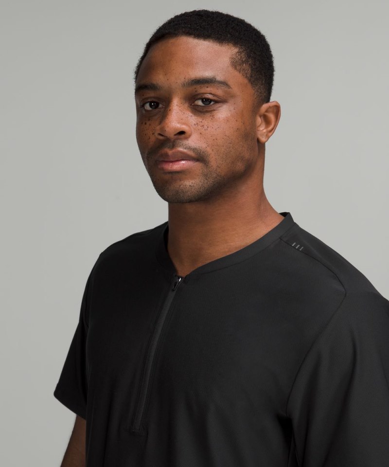 Lululemon Ventilated Tennis Short-Sleeve Shirt Black Online Outlet Sale