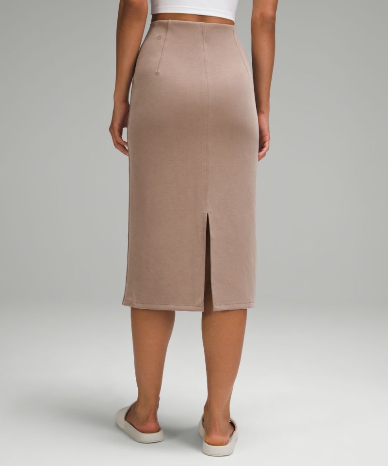 Lululemon Softstreme High-Rise Midi Skirt Taupetastic Online Outlet Sale