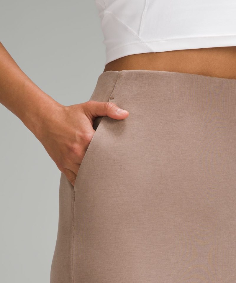 Lululemon Softstreme High-Rise Midi Skirt Taupetastic Online Outlet Sale