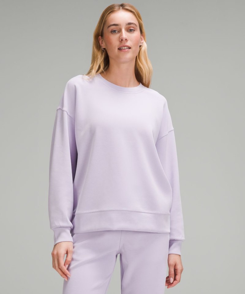 Lululemon Softstreme Crewneck Pullover Lilac Ether Online Outlet Sale