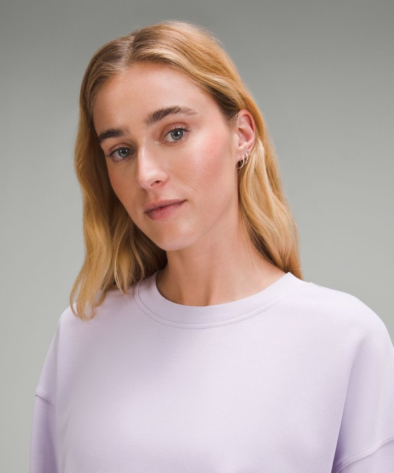 Lululemon Softstreme Crewneck Pullover Lilac Ether Online Outlet Sale