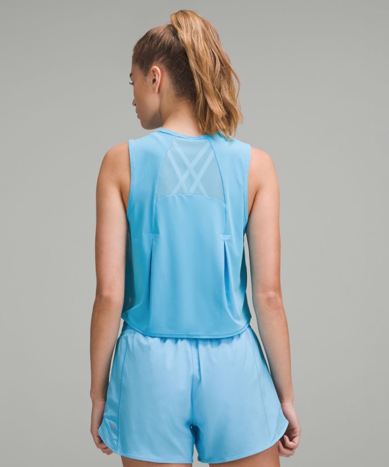 Lululemon Sculpt Cropped Tank Top Kayak Blue Light Online Outlet Sale