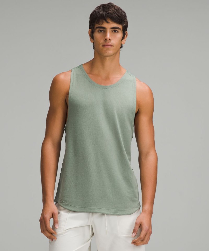 Lululemon License to Train Tank Top Grey Eucalyptus Online Outlet Sale