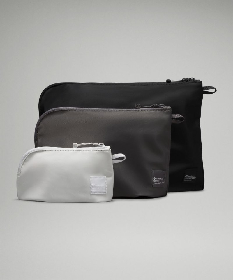 Lululemon Lightweight Pouch *3 Pack Black / Traverse Grey / Vapor Online Outlet Sale