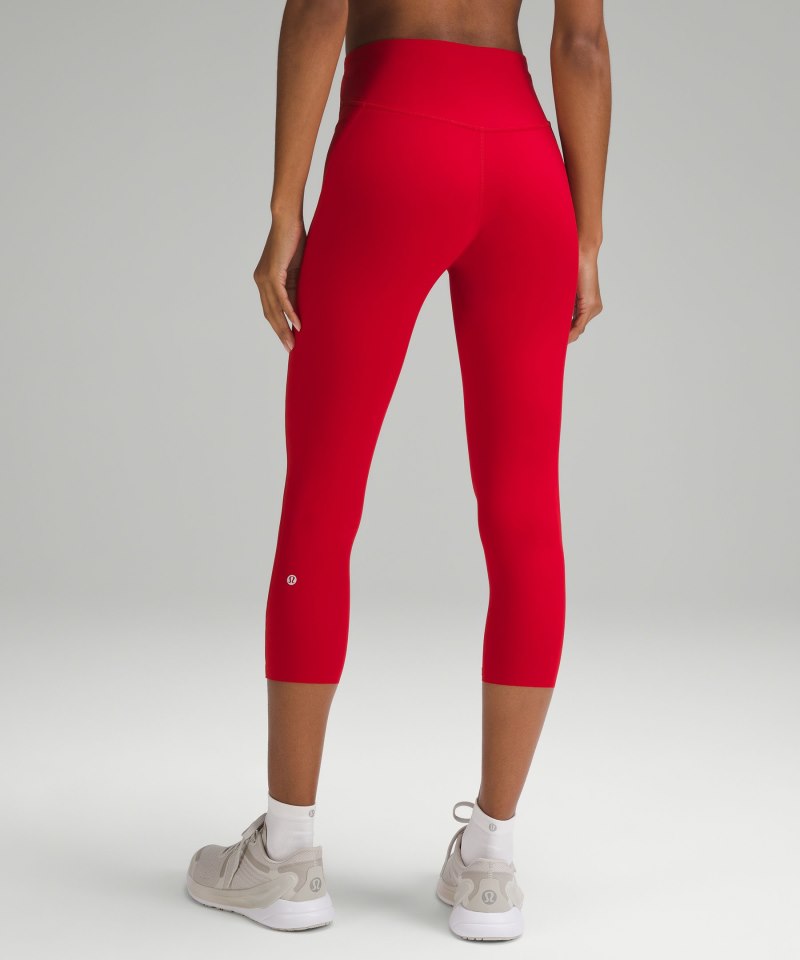 Lululemon Base Pace High-Rise Crop 23" Dark Red Online Outlet Sale