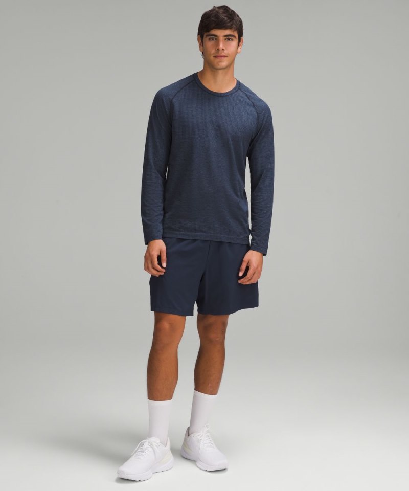 Lululemon Metal Vent Tech Long-Sleeve Shirt *Updated Fit Mineral Blue / True Navy Online Outlet Sale