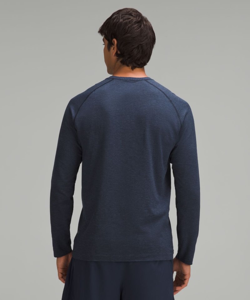 Lululemon Metal Vent Tech Long-Sleeve Shirt *Updated Fit Mineral Blue / True Navy Online Outlet Sale