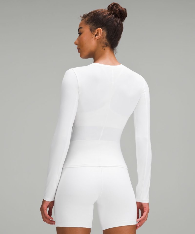 Lululemon Light SmoothCover Wrap-Front Long-Sleeve Shirt White Online Outlet Sale